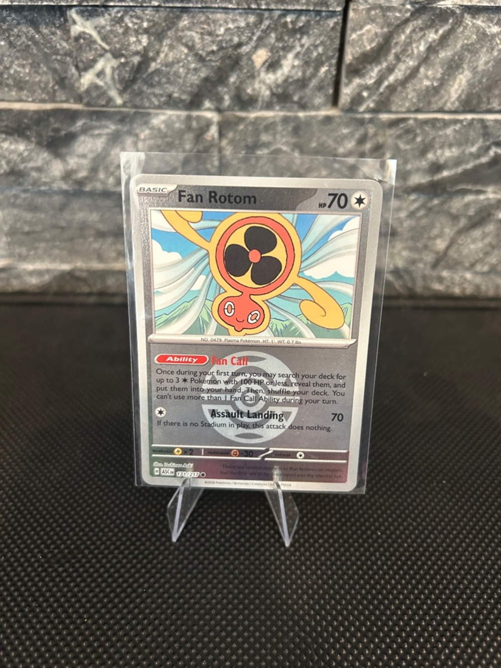 Pokemon Fan Rotom 171/217 Reverse Holo Rare from Ascended Heroes Set M/NM
